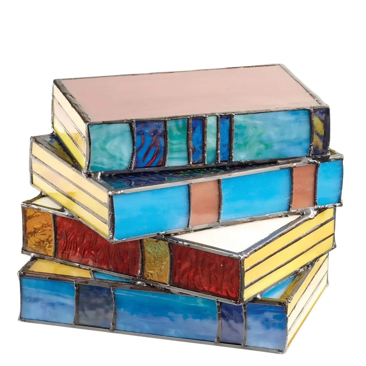 Stained Glass Book Lamp | Handcrafted Art Lighting | Bedside