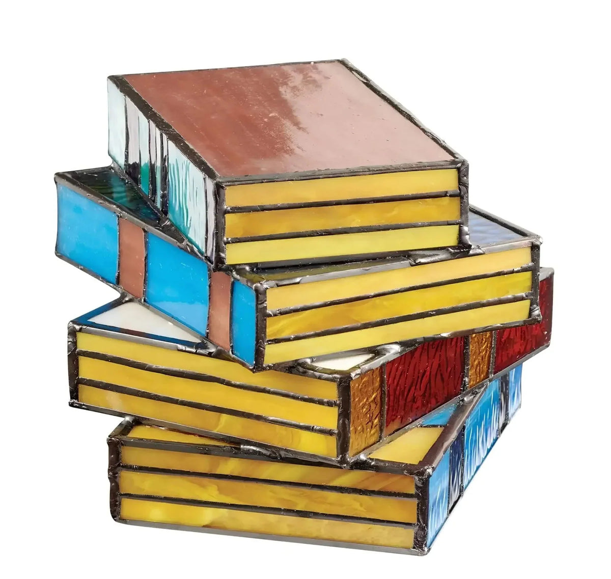 Stained Glass Book Lamp | Handcrafted Art Lighting | Bedside