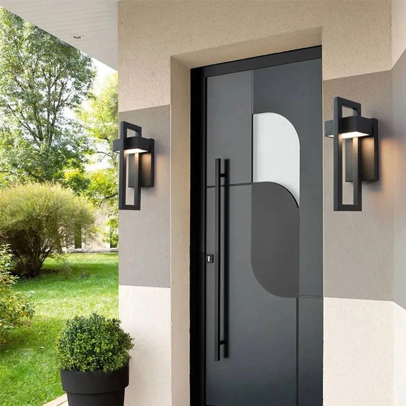 Modern Outdoor Wall Light | Scandinavian Aluminium LED Wall Lamp | Clear Acrylic Waterproof
