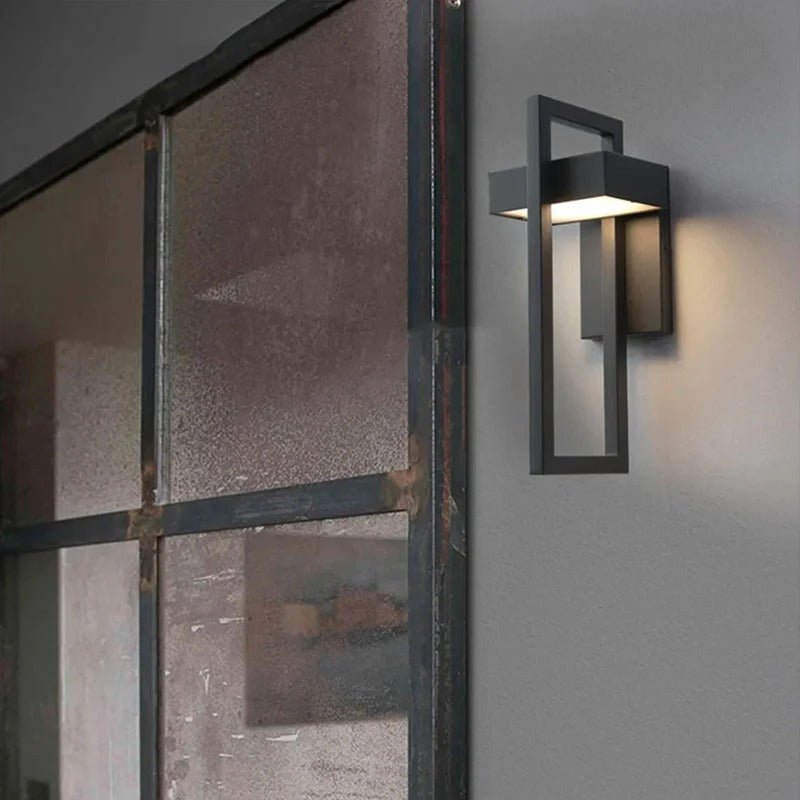 Modern Outdoor Wall Light | Scandinavian Aluminium LED Wall Lamp | Clear Acrylic Waterproof