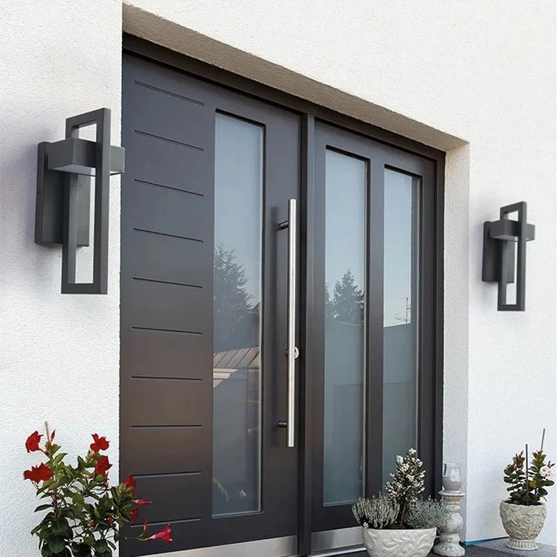Modern Outdoor Wall Light | Scandinavian Aluminium LED Wall Lamp | Clear Acrylic Waterproof