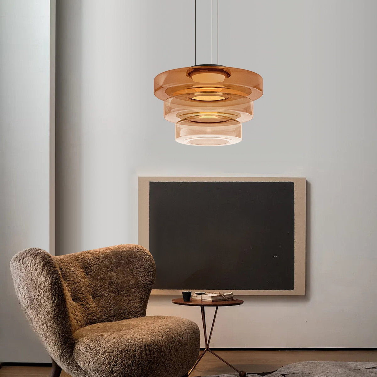 Glass Pendant Lamp | Bauhaus Style Hanging Light | Dining Room