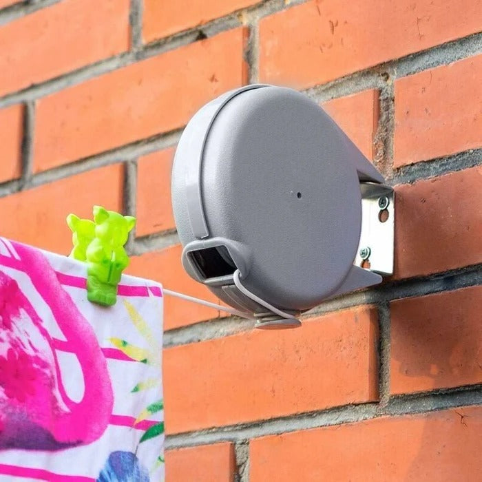Retractable Washing Line with Swivel Wall Mount