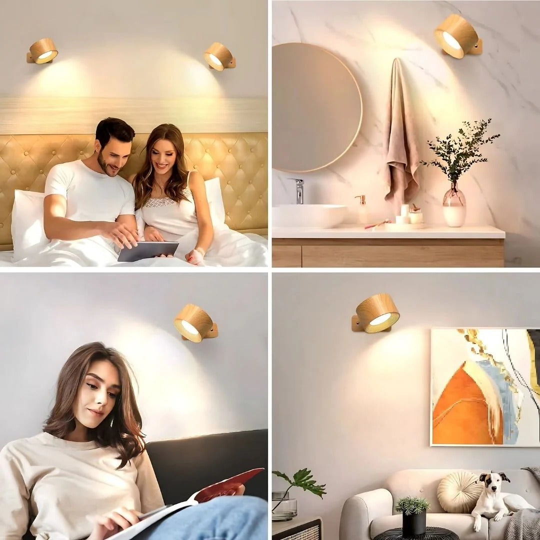Rechargeable Wall Light with 360° Rotation