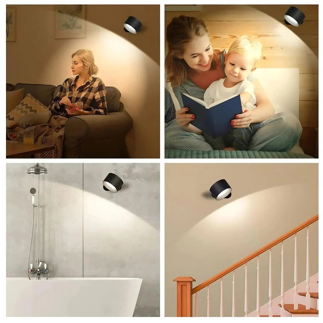 Rechargeable Wall Light with 360° Rotation