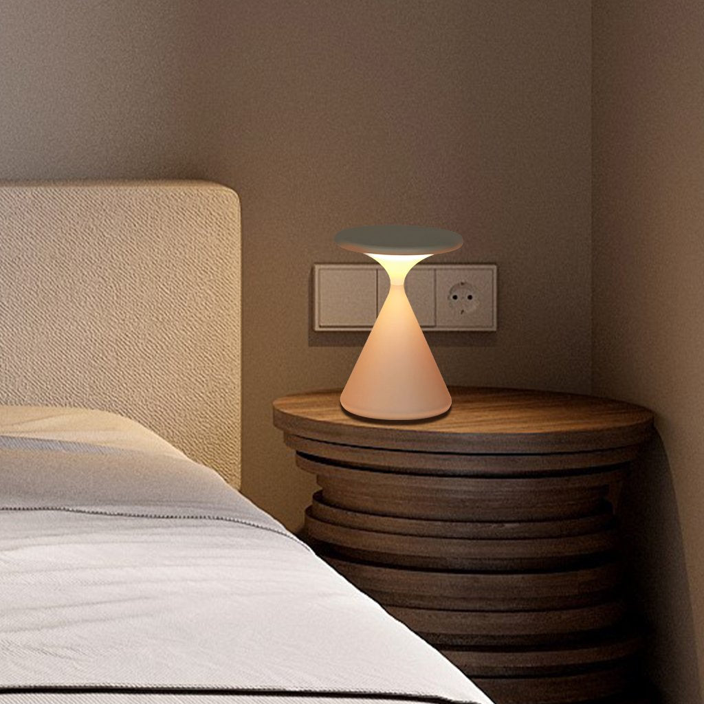 Aurora Wireless Table Lamp | Hourglass Design | Rechargeable Adjustable Bedside