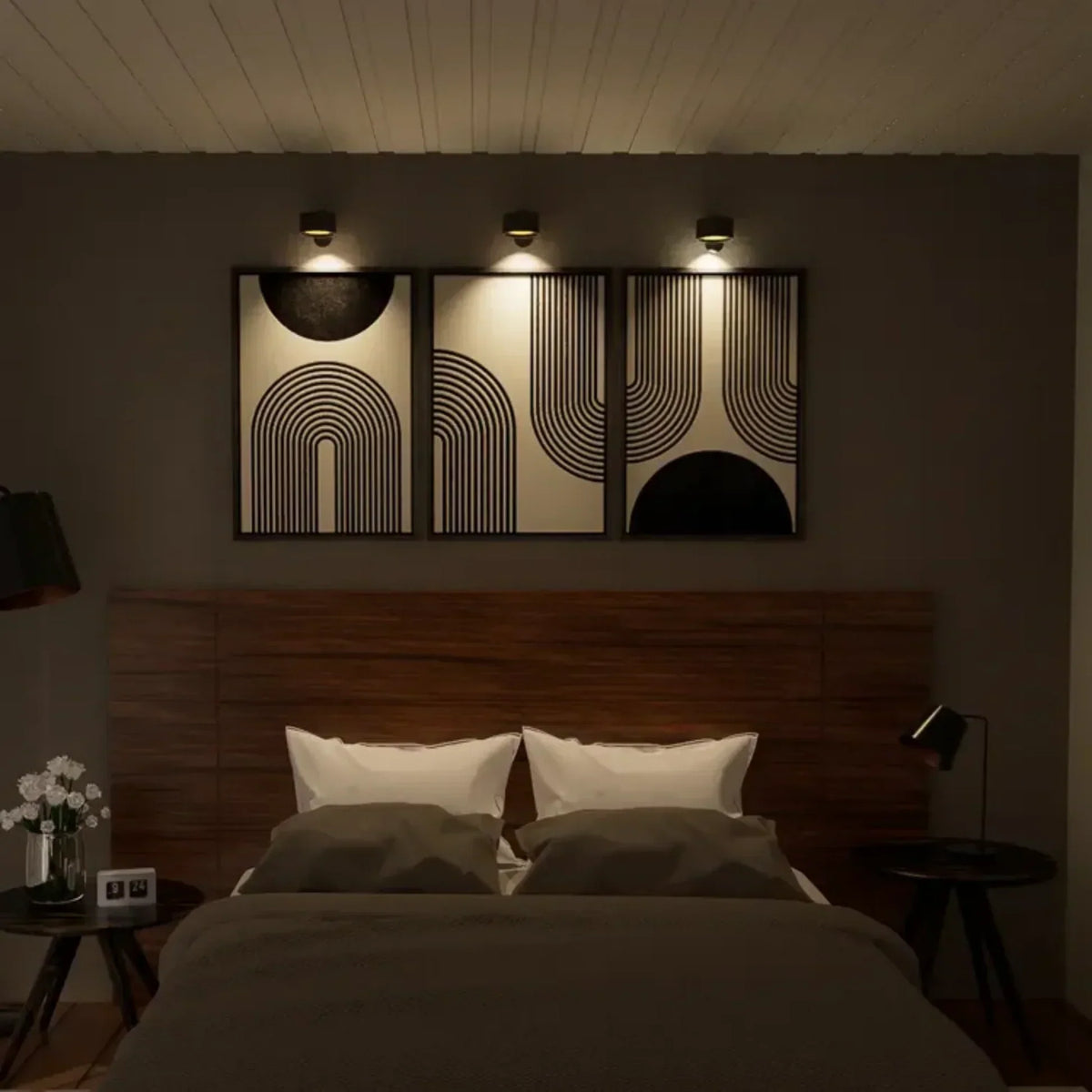 USB Rechargeable LED Wall Light | Touch Control Remote Adjustable Bedroom