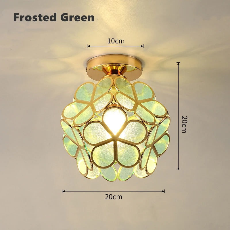 Nordic Petal Aisle Ceiling Lamp | Elegant Corridor & Bedroom Light | Clear Acrylic