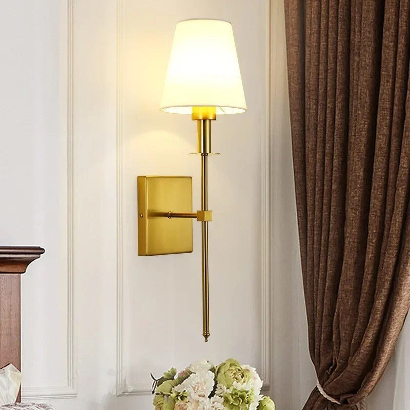Nordic Elegance LED Wall Sconce | Modern Bedroom & Living Room Lighting | Wall Light Brass Iron