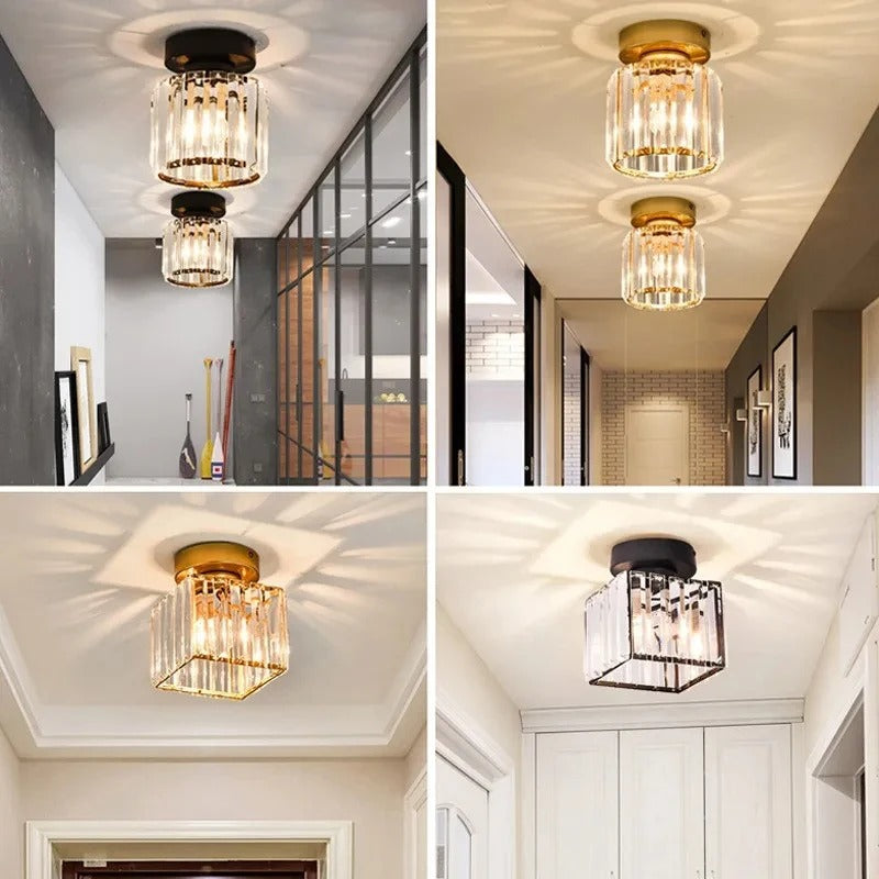 Crystal Ceiling Light | Elegant Corridor & Aisle Lamp | Bedroom