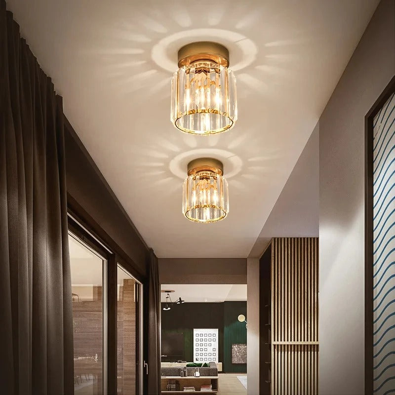 Crystal Ceiling Light | Elegant Corridor & Aisle Lamp | Bedroom