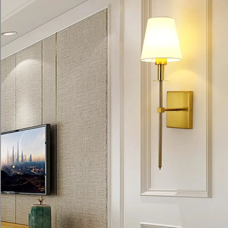 Nordic Elegance LED Wall Sconce | Modern Bedroom & Living Room Lighting | Wall Light Brass Iron
