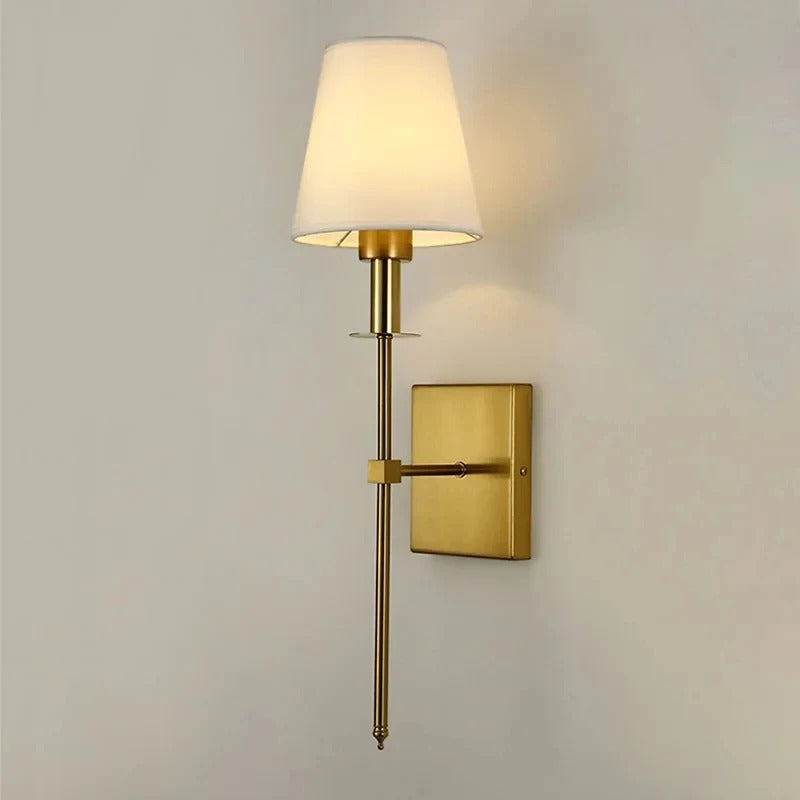 Nordic Elegance LED Wall Sconce | Modern Bedroom & Living Room Lighting | Wall Light Brass Iron