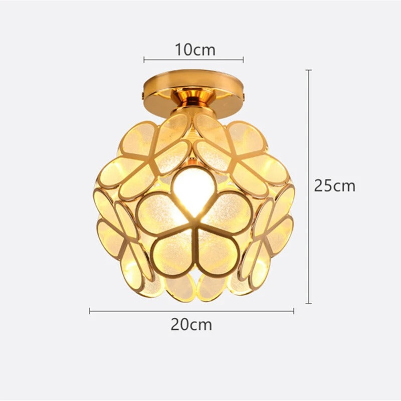 Nordic Petal Aisle Ceiling Lamp | Elegant Corridor & Bedroom Light | Clear Acrylic