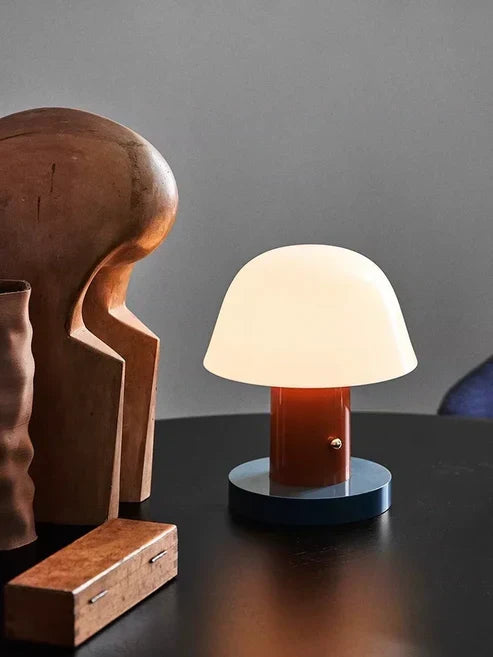 Mushroom Table Lamp | Modern Rechargeable LED Light | Bedside
