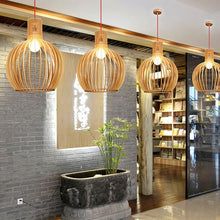 Handcrafted Wooden Pendant Light | Natural Scandinavian Design | Wood Adjustable Nordic