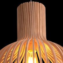 Handcrafted Wooden Pendant Light | Natural Scandinavian Design | Wood Adjustable Nordic