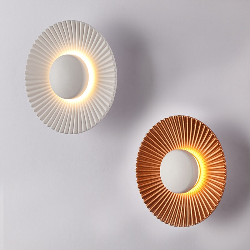 Hasna SunRay Wall Lamp | Modern Metallic Sun Design | Wall Light LED Bedroom