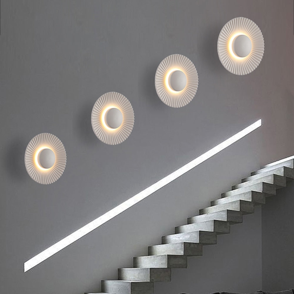 Hasna SunRay Wall Lamp | Modern Metallic Sun Design | Wall Light LED Bedroom