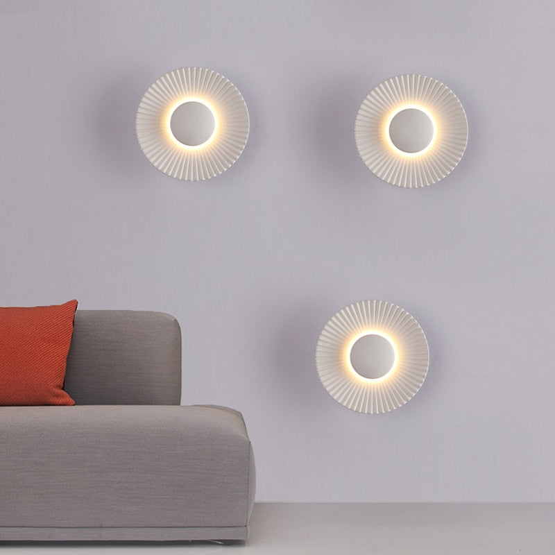 Hasna SunRay Wall Lamp | Modern Metallic Sun Design | Wall Light LED Bedroom