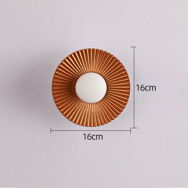 Hasna SunRay Wall Lamp | Modern Metallic Sun Design | Wall Light LED Bedroom
