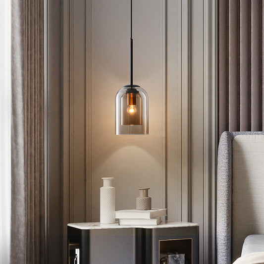 Glass Pendant Light | Modern Nordic Hanging Lamp | Iron Dining Room