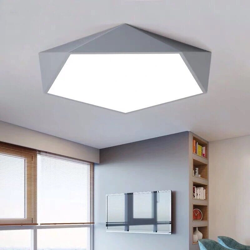 Skydor Ceiling Light | Modern Geometric LED Design | Metal Bedroom