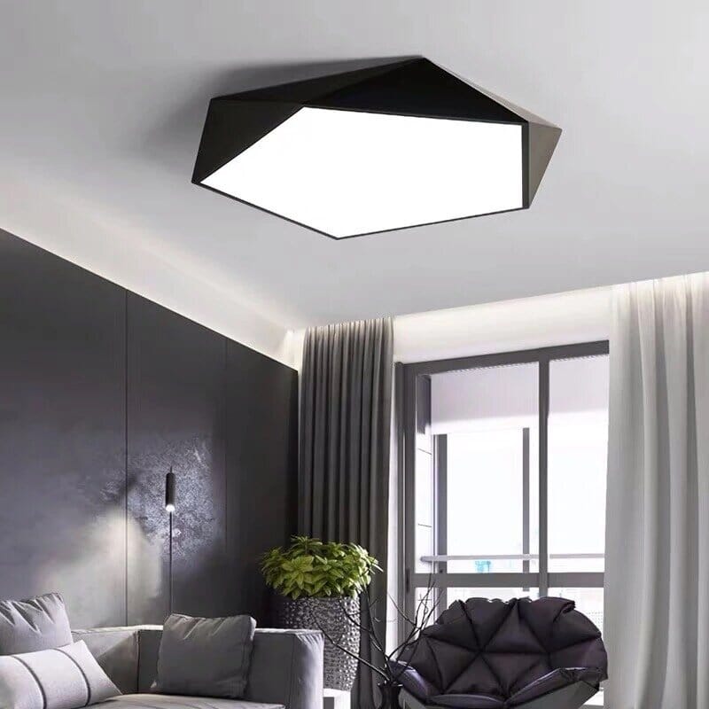 Skydor Ceiling Light | Modern Geometric LED Design | Metal Bedroom