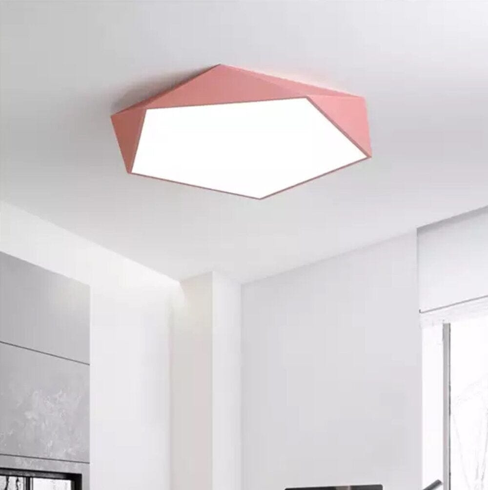 Skydor Ceiling Light | Modern Geometric LED Design | Metal Bedroom