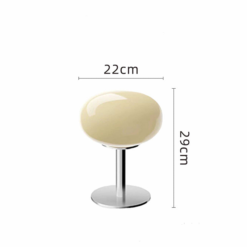 Italian Designer Glass Table Lamp | Modern Retro Accent Light | Polished Chrome LED Handcrafted