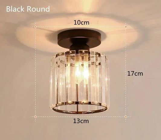 Crystal Ceiling Light | Elegant Corridor & Aisle Lamp | Bedroom