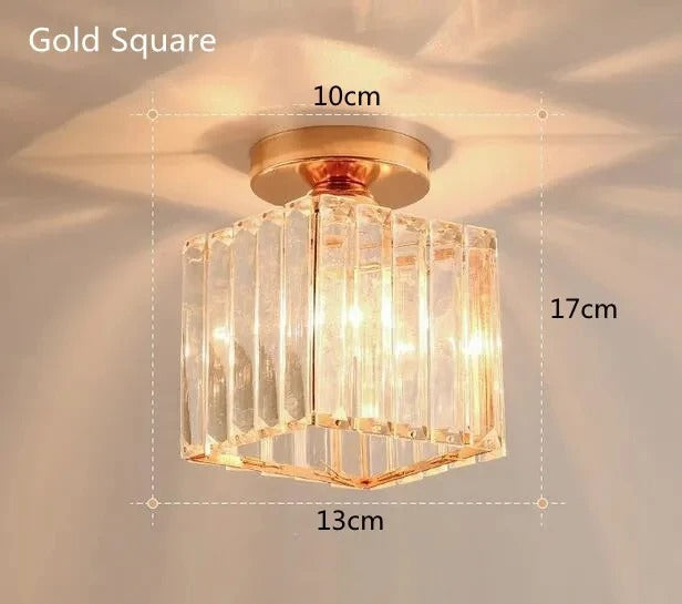 Crystal Ceiling Light | Elegant Corridor & Aisle Lamp | Bedroom