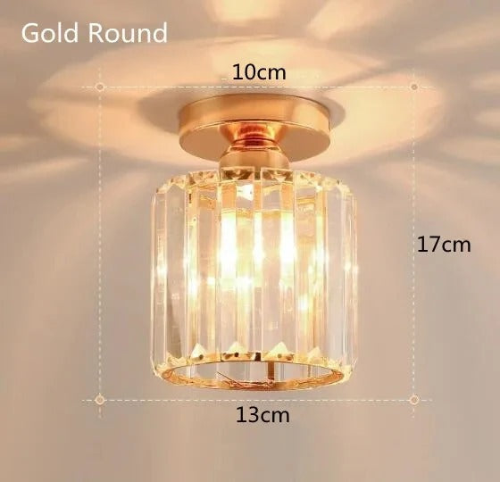 Crystal Ceiling Light | Elegant Corridor & Aisle Lamp | Bedroom