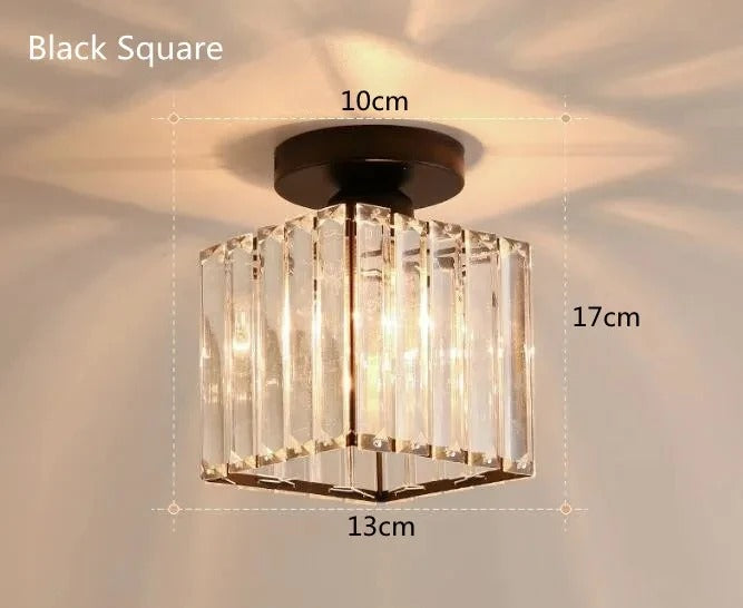Crystal Ceiling Light | Elegant Corridor & Aisle Lamp | Bedroom