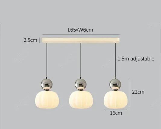 Nordic Pumpkin Pendant Light | Modern LED Ceiling Lamp | Glass Dining Room